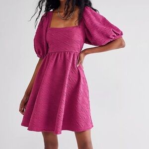 Free People Fuchsia Mini Dress